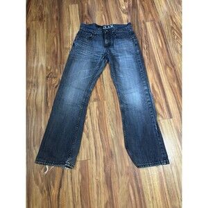 Y2K Helix Jeans Denim Slim Boot Mens 29x30 Blue Whiskered Grunge Concert